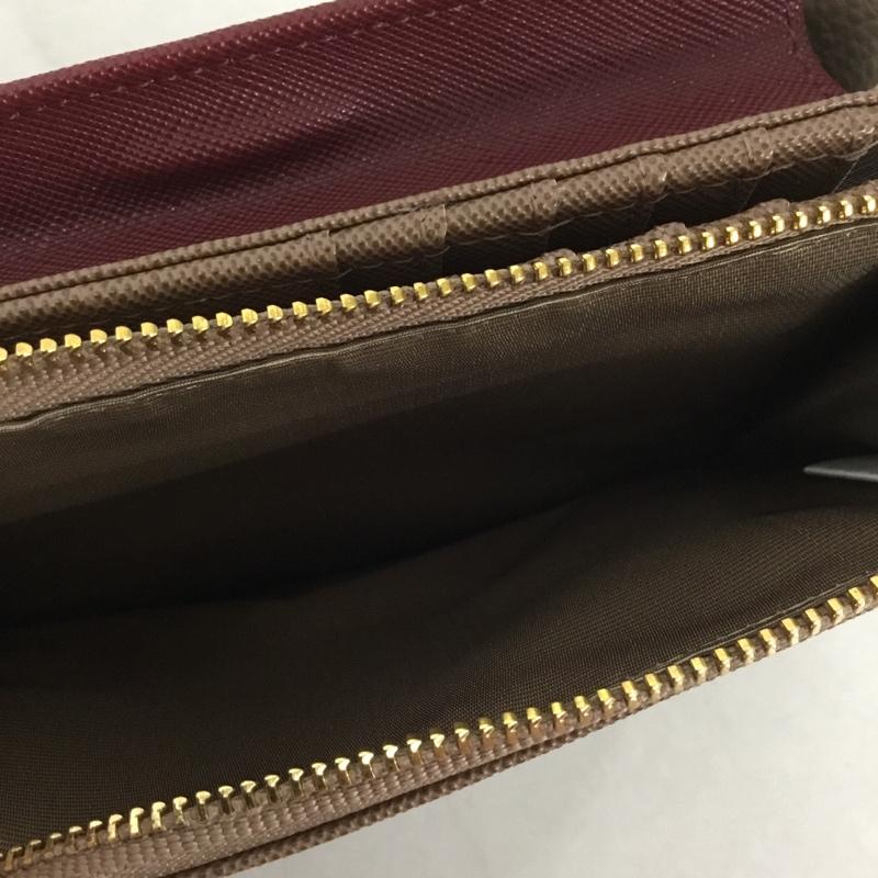 サマンサタバサ プチチョイス Samantha Thavasa Petit Choice ショルダーバッグ ショルダーバッグ ウェーブフラップスマホショルダー 財布 箱有 ロゴ、文字 えんじ / ワインレッド / X 茶 / ブラウン /  レディース USED 古着 中古 10145203