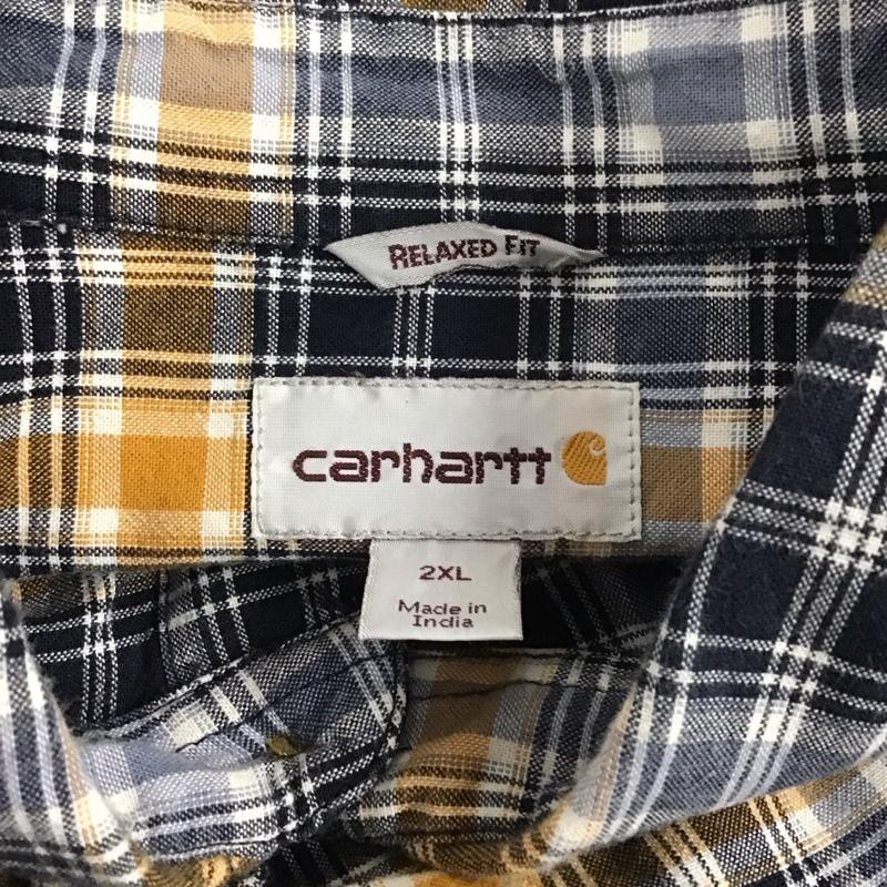 カーハート Carhartt シャツ、ブラウス 半袖 半袖シャツ チェックシャツ ボタンダウンシャツ XXL チェック マルチカラー / マルチカラー /  メンズ USED 古着 中古 10125060