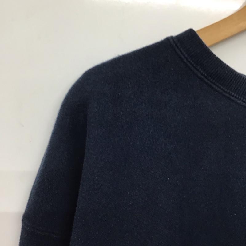 チャンピオン Champion トレーナー 長袖 長袖トレーナー スウェット クルーネック プルオーバー XL ロゴ、文字 紺 / ネイビー /  メンズ USED 古着 中古 10138189