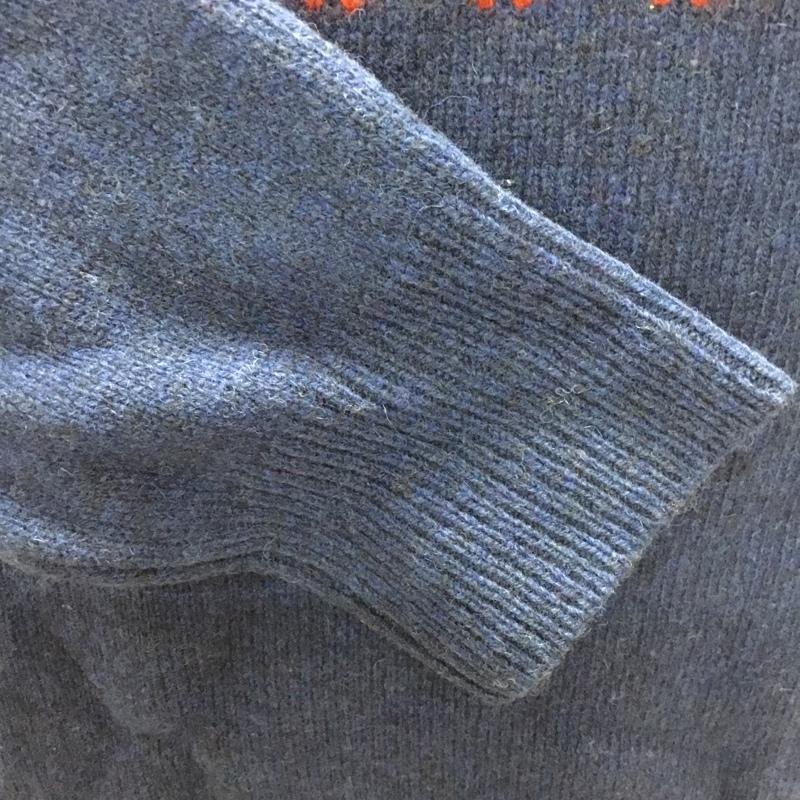 ニューヨーカー ブルー NEWYORKER BLUE ニット、セーター 長袖 長袖ニットカットソー ニット セーター クルーネックニット L 総柄 マルチカラー / マルチカラー /  メンズ USED 古着 中古 10113317