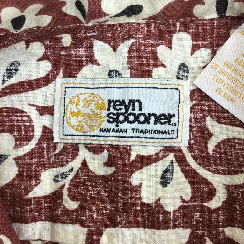 レインスプーナー reyn spooner シャツ、ブラウス 半袖 アロハシャツ　金タグ　ゴールドタグ XS 白 / ホワイト / X ボルドー / ボルドー / X 赤 / レッド /  メンズ USED 古着 中古 10130231
