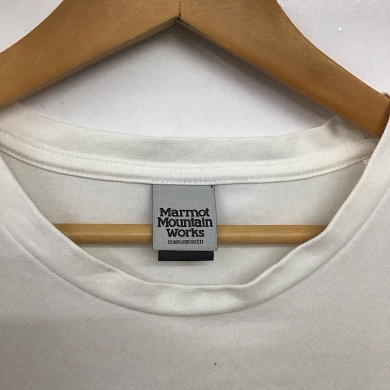 マーモット Marmot Tシャツ 半袖 半袖カットソー プリントTシャツ クルーネックカットソー XL ロゴ、文字 白 / ホワイト /  メンズ USED 古着 中古 10148119