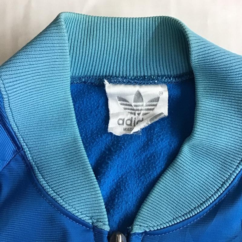 アディダス adidas ジャケット、上着 ジャケット、ブレザー ジップアップジャケット ジャンパー ジャケット 古着 アウター M ロゴ、文字 青 / ブルー /  メンズ USED 古着 中古 10121462