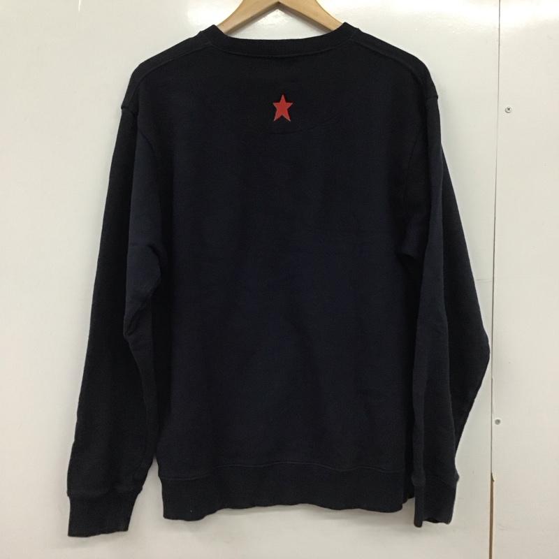 グラニフ graniph トレーナー 長袖 長袖トレーナー スウェット クルーネック プルオーバー L 刺繍 紺 / ネイビー /  メンズ USED 古着 中古 10149015