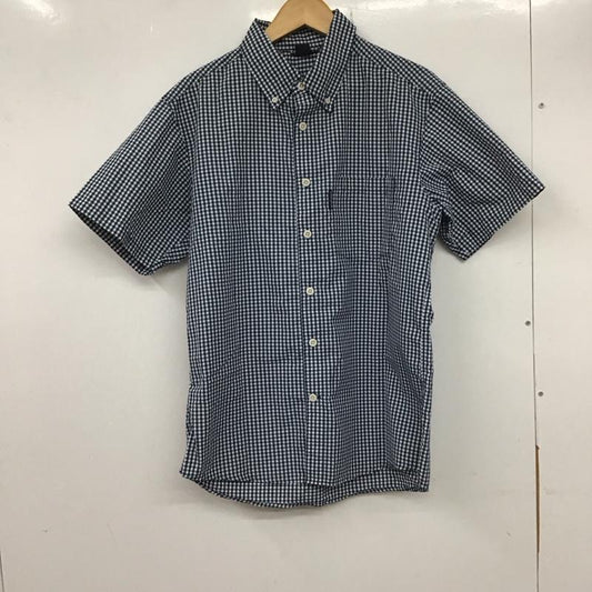 モンベル mont-bell シャツ、ブラウス 半袖 1114549 WIC ドライタッチ ショートスリーブシャツ ボタンダウン M チェック 白 / ホワイト / X 紺 / ネイビー /  メンズ USED 古着 中古 10133580