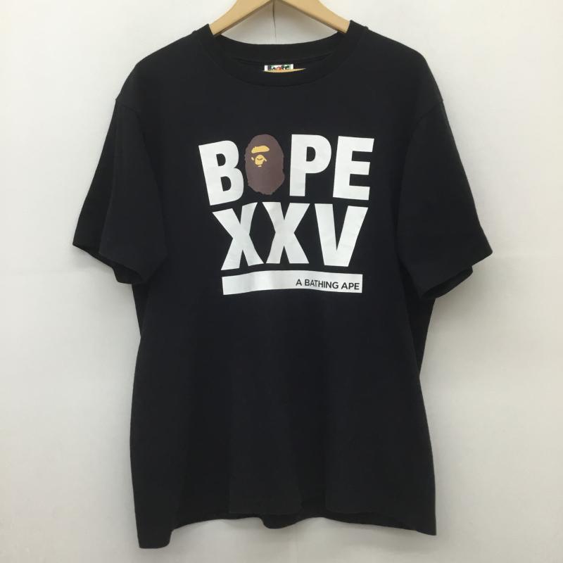 アベイシングエイプ A BATHING APE Tシャツ 半袖 L プリント 黒 / ブラック /  メンズ USED 古着 中古 10110113