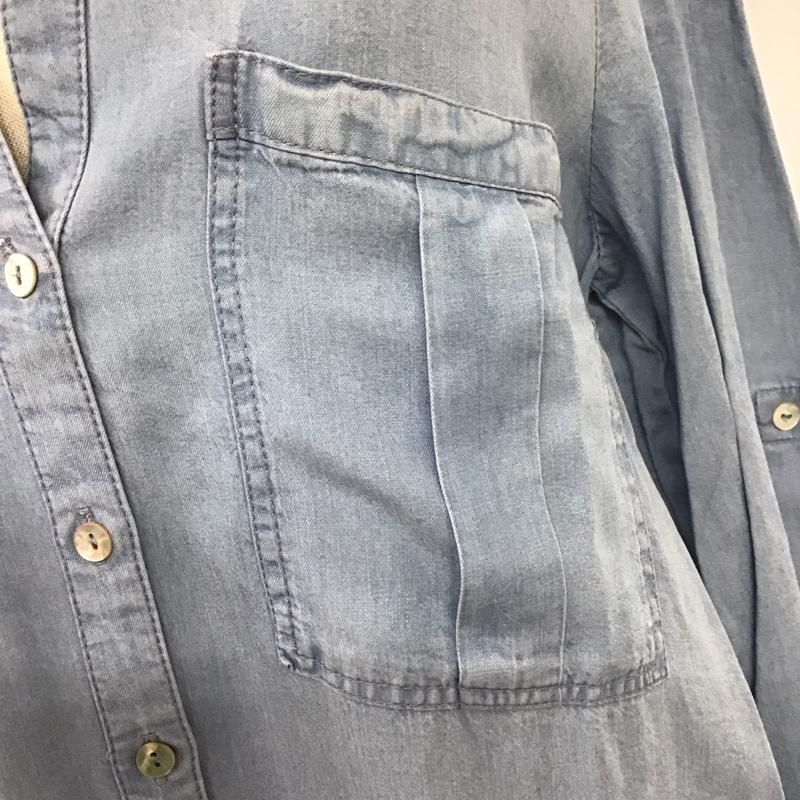 ザラ ZARA ワンピース ひざ丈スカート S 無地 水色 / ライトブルー /  レディース USED 古着 中古 10107261