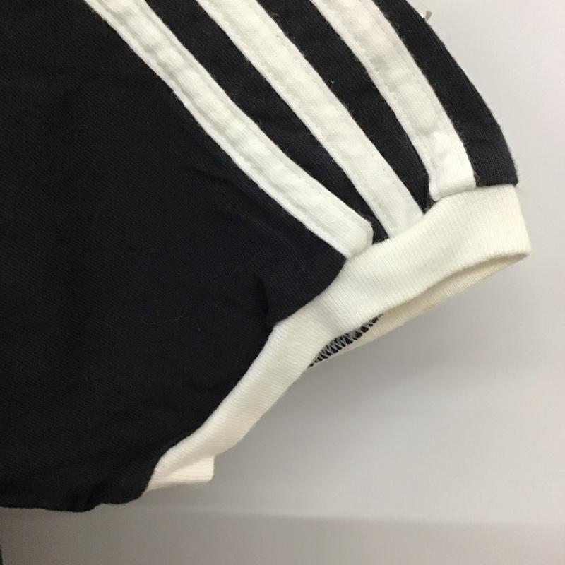 アディダス adidas Tシャツ 半袖 CW1202 3 STRIPES TEE ロゴ、文字 黒 / ブラック / X 白 / ホワイト /  メンズ USED 古着 中古 10121332