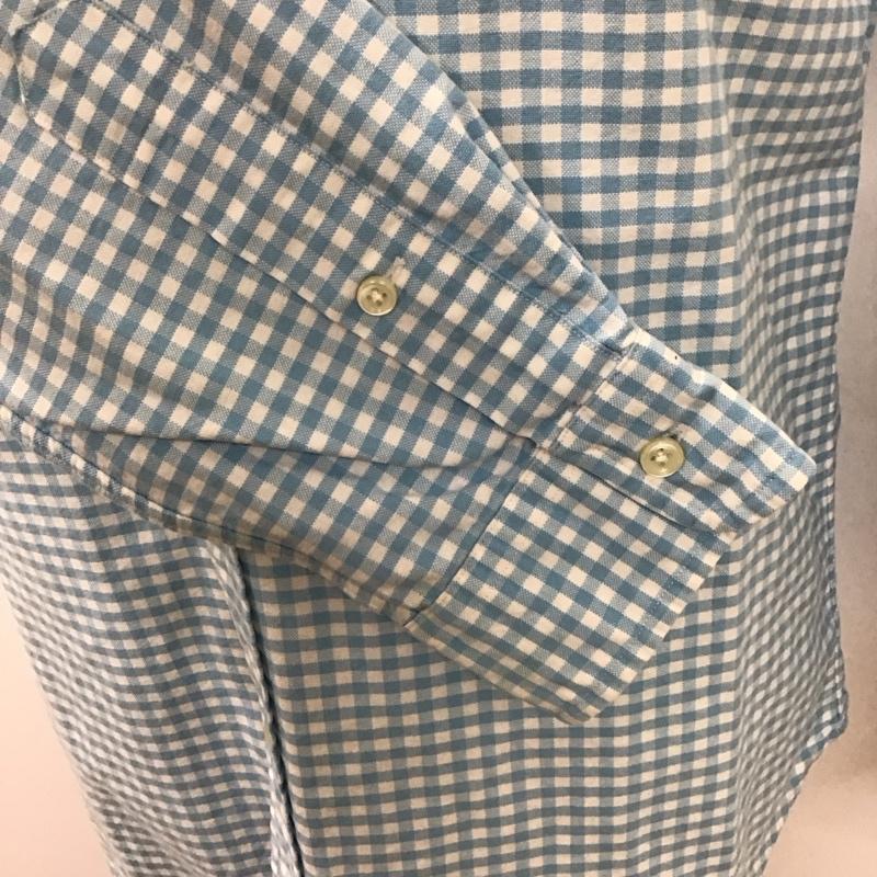 ラルフローレン RALPHLAUREN シャツ、ブラウス 長袖 M チェック 水色 / ライトブルー /  メンズ USED 古着 中古 10114631