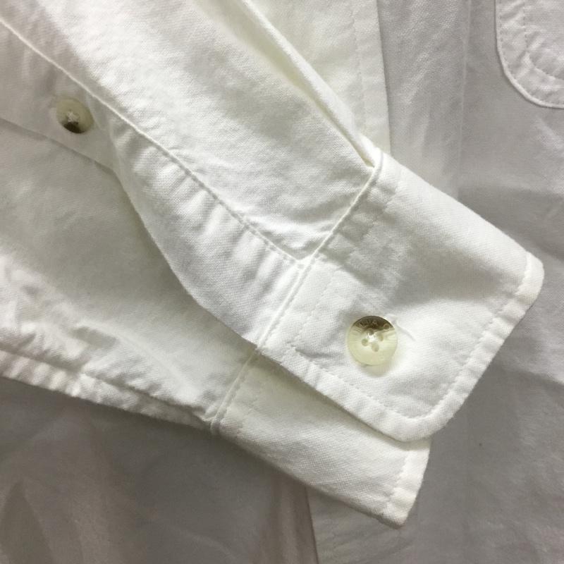 コロンビア Columbia シャツ、ブラウス 長袖 PM7051 トロイヒルシャツ ボタンダウン L 無地 白 / ホワイト /  メンズ USED 古着 中古 10121390