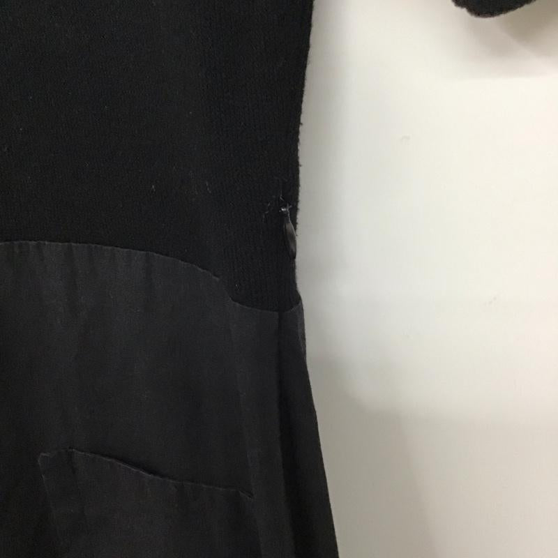 ザラ ZARA ワンピース ロングスカート ロングワンピース 半袖ニットワンピース フレアスカート S 無地 黒 / ブラック /  レディース USED 古着 中古 10141425