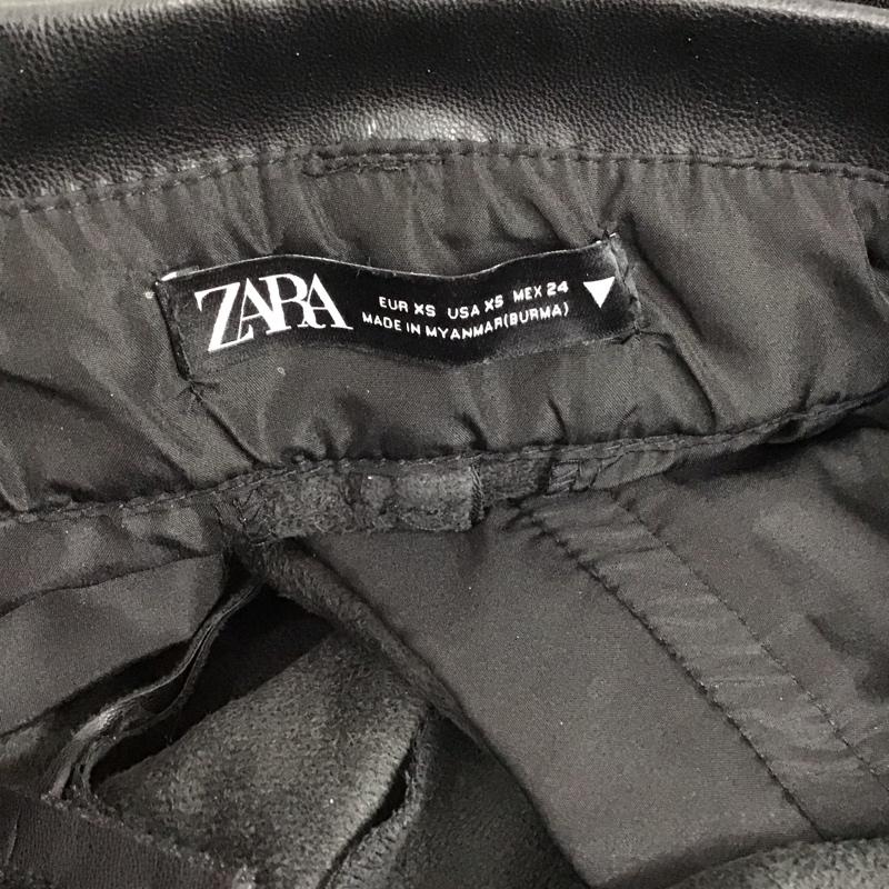 ザラ ZARA パンツ ショートパンツ 4432 510 800 フェイクレザー XS 無地 黒 / ブラック /  レディース USED 古着 中古 10120028
