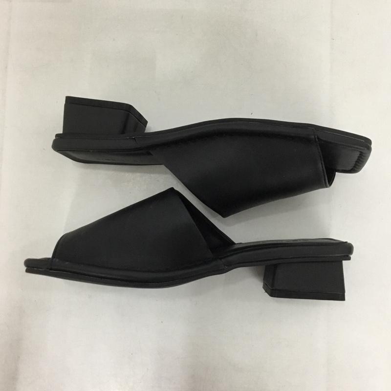 ジーナシス JEANASIS サンダル サンダル スクエアアシメミュールサンダル L 無地 黒 / ブラック /  レディース USED 古着 中古 10144832