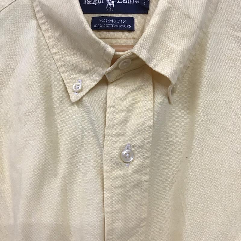 ラルフローレン RALPHLAUREN シャツ、ブラウス 長袖 ボタンダウンシャツ 無地 黄 / イエロー /  メンズ USED 古着 中古 10128547