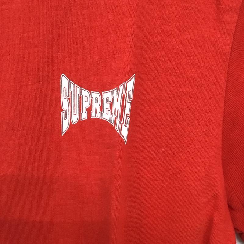 シュプリーム Supreme Tシャツ 半袖 SplitSSTopTee 半袖カットソー バイカラーTシャツ S ロゴ、文字 黒 / ブラック / X 赤 / レッド /  メンズ USED 古着 中古 10131537