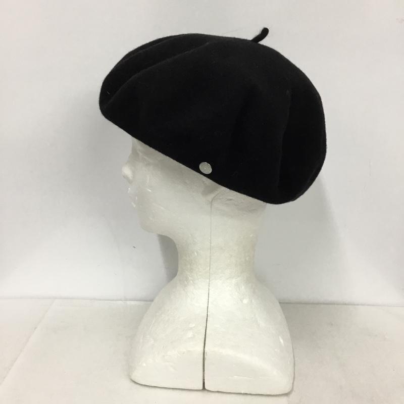 ヘリテイジ HERITAGE 帽子 ベレー帽 フランス製 LAULHERE CAMPAN ウール ワンポイント 黒 / ブラック /  メンズ USED 古着 中古 10143659