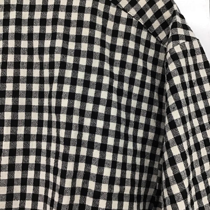 サマンサモスモス Samansa Mos2 シャツ、ブラウス 半袖 1711174 コットン ダブルボタン FREE チェック 黒 / ブラック / X 白 / ホワイト /  レディース USED 古着 中古 10144102