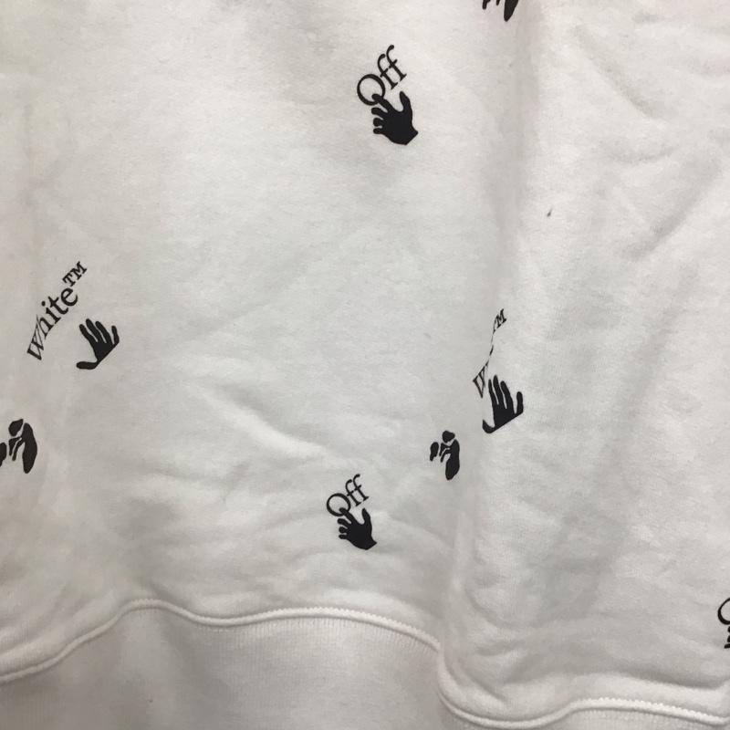 オフホワイト Off-White トレーナー 長袖 L プリント X ロゴ、文字 白 / ホワイト /  メンズ USED 古着 中古 10142154