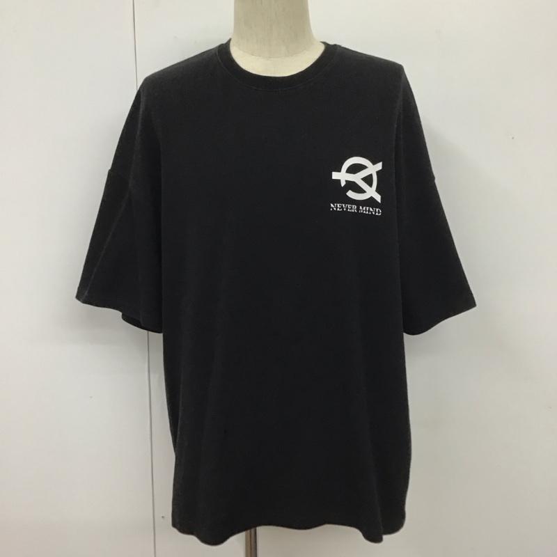 オーワイ OY Tシャツ 半袖 バックファスナー クルーネック ロゴ、文字 黒 / ブラック /  メンズ USED 古着 中古 10109754