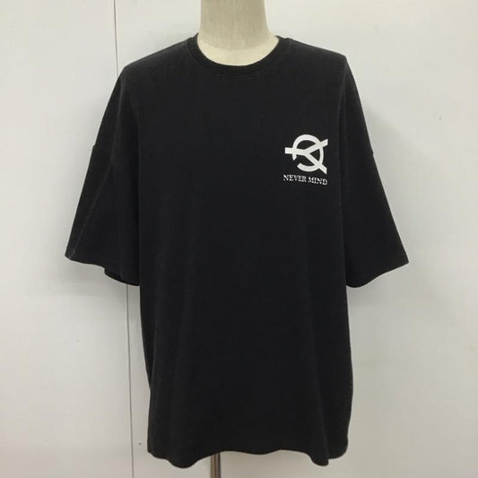 オーワイ OY Tシャツ 半袖 バックファスナー クルーネック ロゴ、文字 黒 / ブラック /  メンズ USED 古着 中古 10109754