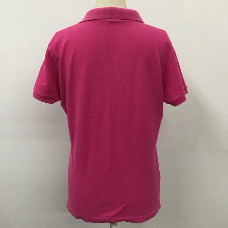 ラルフローレン RALPHLAUREN ポロシャツ 半袖 半袖ポロシャツ カラーシャツ 半袖カットソー L ロゴ、文字 桃 / ピンク /  レディース USED 古着 中古 10116319