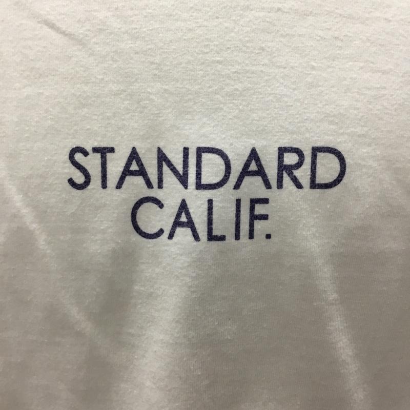 スタンダード カリフォルニア STANDARD CALIFORNIA Tシャツ 半袖 半袖カットソー プリントTシャツ クルーネックカットソー L ロゴ、文字 白 / ホワイト /  メンズ USED 古着 中古 10114124
