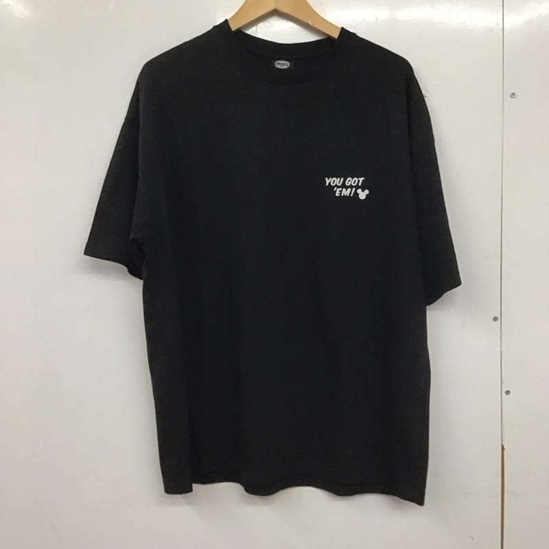 フリークスストア FREAK S STORE Tシャツ 半袖 半袖カットソー プリントTシャツ クルーネックカットソー L ロゴ、文字 黒 / ブラック /  メンズ USED 古着 中古 10139525