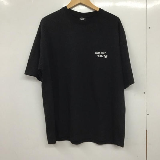 フリークスストア FREAK S STORE Tシャツ 半袖 半袖カットソー プリントTシャツ クルーネックカットソー L ロゴ、文字 黒 / ブラック /  メンズ USED 古着 中古 10139525
