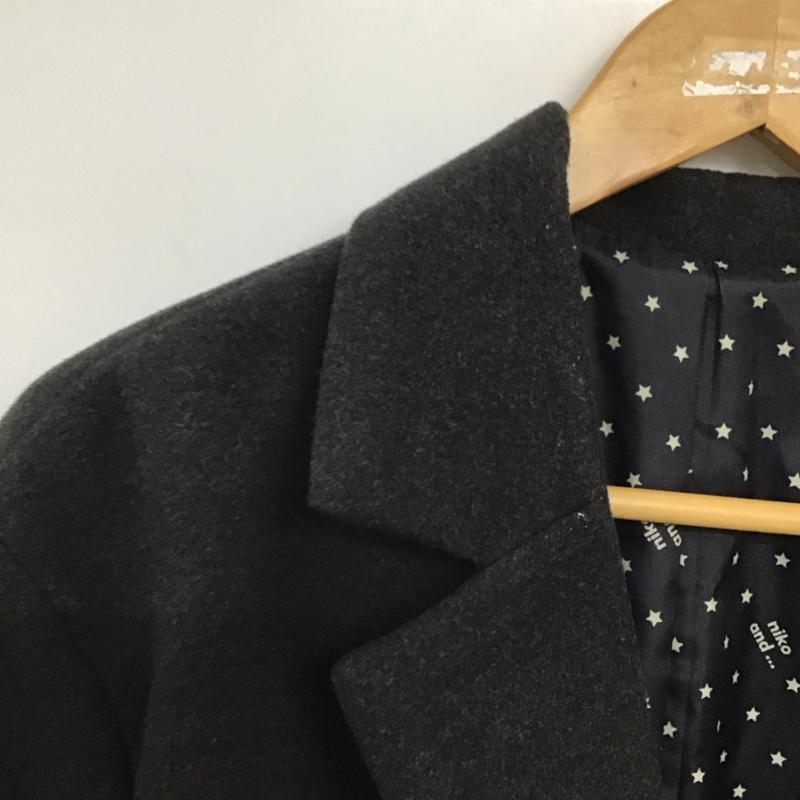 ニコアンド niko and... コート コート一般 ロングコート カラージャケット アウター 3 無地 灰 / グレー /  レディース USED 古着 中古 10142044