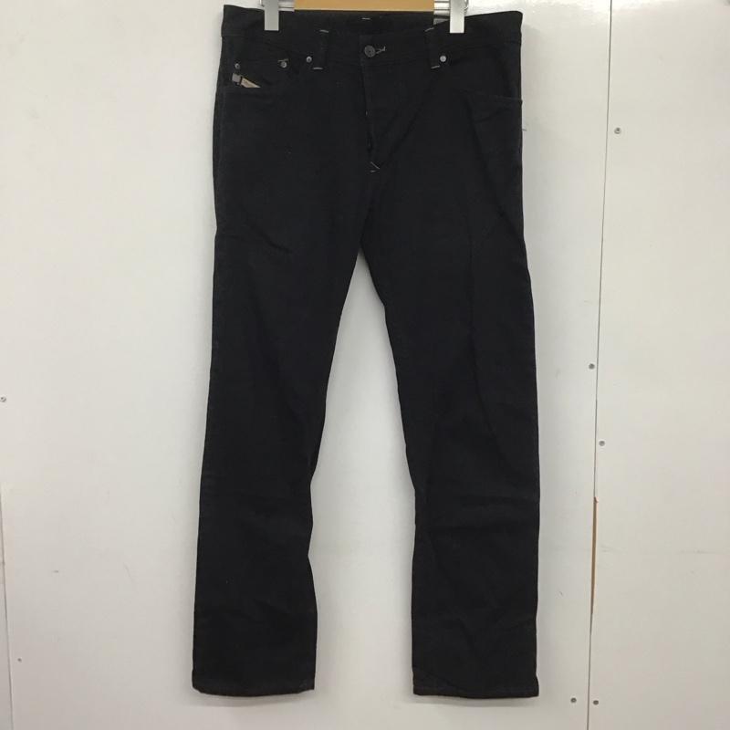 ディーゼル DIESEL パンツ デニム、ジーンズ デニムパンツ スリムパンツ カジュアルパンツ 33インチ 無地 黒 / ブラック /  メンズ USED 古着 中古 10137975