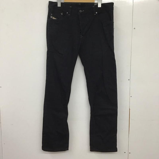 ディーゼル DIESEL パンツ デニム、ジーンズ デニムパンツ スリムパンツ カジュアルパンツ 33インチ 無地 黒 / ブラック /  メンズ USED 古着 中古 10137975