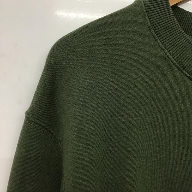 フレッドペリー FRED PERRY トレーナー 長袖 長袖トレーナー スウェット クルーネック プルオーバー L ロゴ、文字 カーキ / カーキ /  メンズ USED 古着 中古 10148524