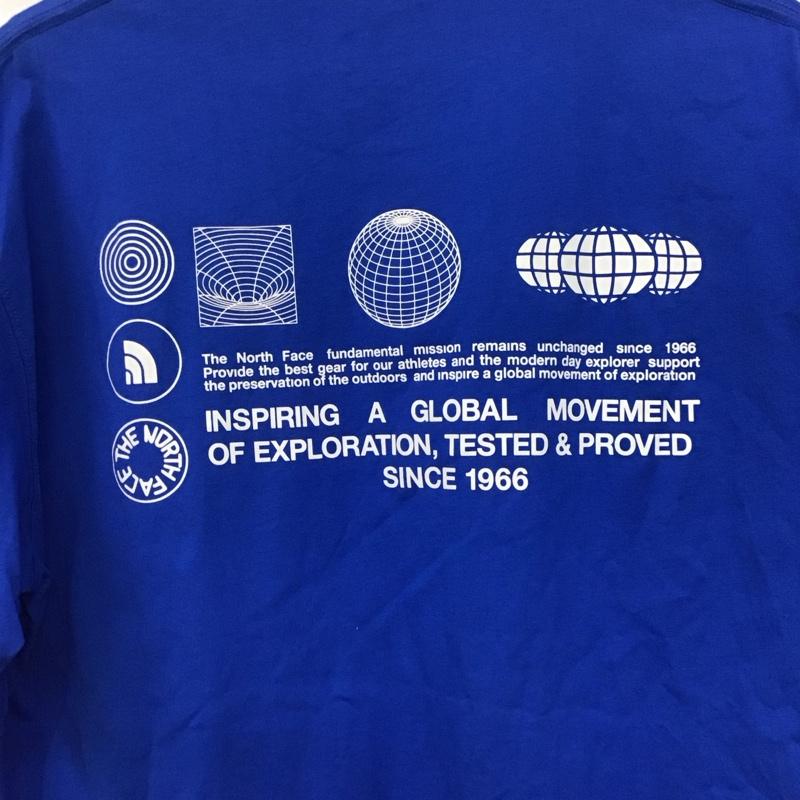 ザノースフェイス THE NORTH FACE Tシャツ 半袖 nt32550 Tシャツ プリントTシャツ L ロゴ、文字 青 / ブルー /  メンズ USED 古着 中古 10146552