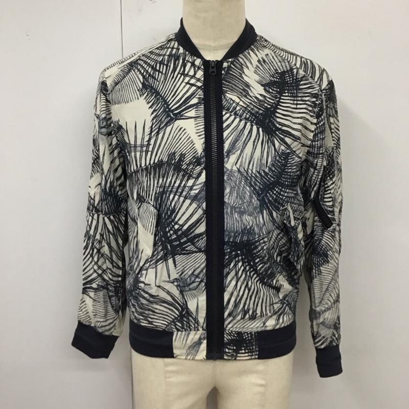 ジースターロゥ G-STAR RAW ジャケット、上着 ジャンパー、ブルゾン D01890 BOY FRIEND BOMBER JACKET ボンバージャケット XS 総柄 紺 / ネイビー / X オフホワイト / オフホワイト /  メンズ USED 古着 中古 10121366