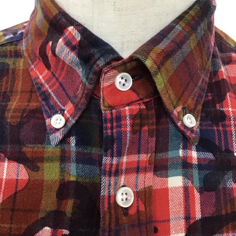 ソフネット SOPHNET. シャツ、ブラウス 長袖 長袖シャツ チェックシャツ カラーシャツ ボタンダウンシャツ L チェック マルチカラー / マルチカラー /  メンズ USED 古着 中古 10124918