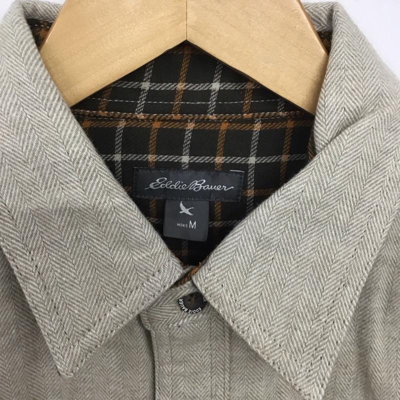エディーバウアー Eddie Bauer シャツ、ブラウス 長袖 長袖シャツ 無地シャツ カラーシャツ M 無地 ベージュ / ベージュ /  メンズ USED 古着 中古 10140667