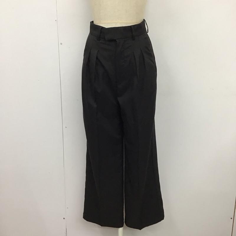 ナイロ nairo ボトムス ボトムス NPT2109204 ワイドパンツ タックパンツ スラックス S 無地 黒 / ブラック /  レディース USED 古着 中古 10119388
