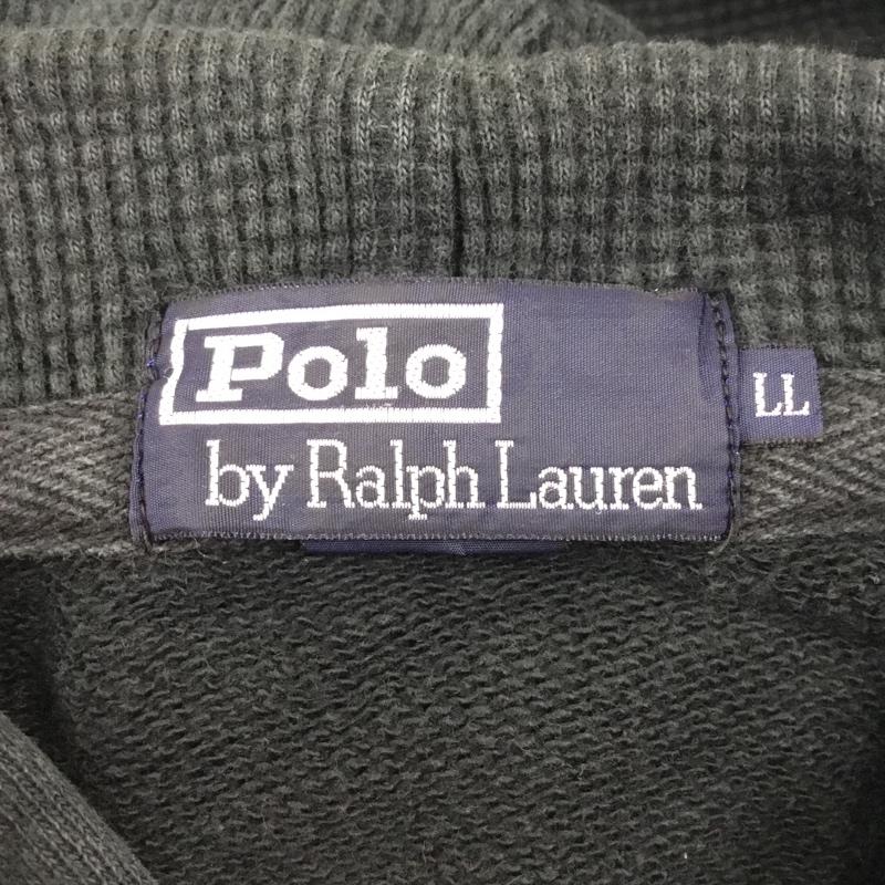 ポロバイラルフローレン Polo by RALPH LAUREN パーカー 長袖 ジップアップパーカー 長袖パーカー フード付きパーカー LL ロゴ、文字 黒 / ブラック /  メンズ USED 古着 中古 10115761