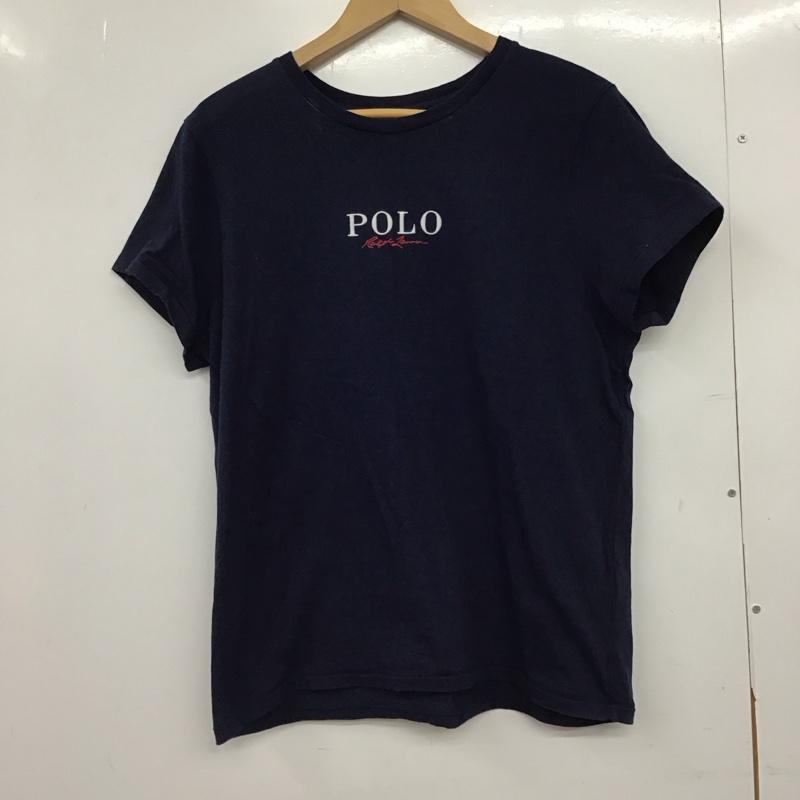 ポロラルフローレン POLO RALPH LAUREN Tシャツ 半袖 L ロゴ、文字 X プリント 紺 / ネイビー /  レディース USED 古着 中古 10150804