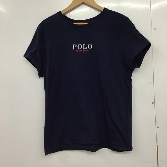 ポロラルフローレン POLO RALPH LAUREN Tシャツ 半袖 L ロゴ、文字 X プリント 紺 / ネイビー /  レディース USED 古着 中古 10150804