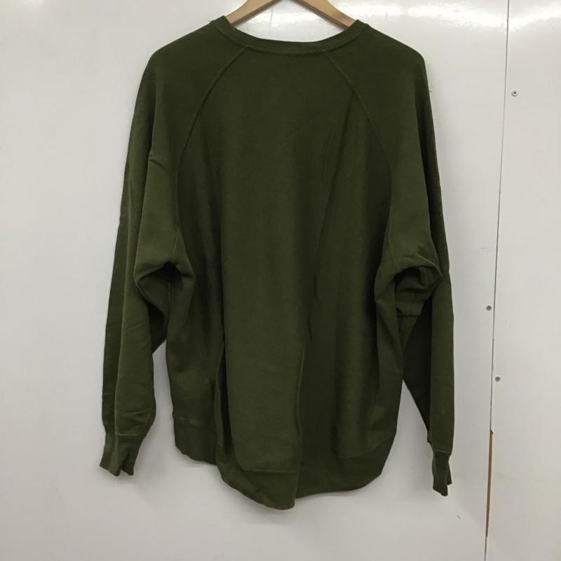 チャンピオン Champion トレーナー 長袖 cwsu028 スウェット 長袖トレーナー クルーネック M 無地 カーキ / カーキ /  レディース USED 古着 中古 10135069