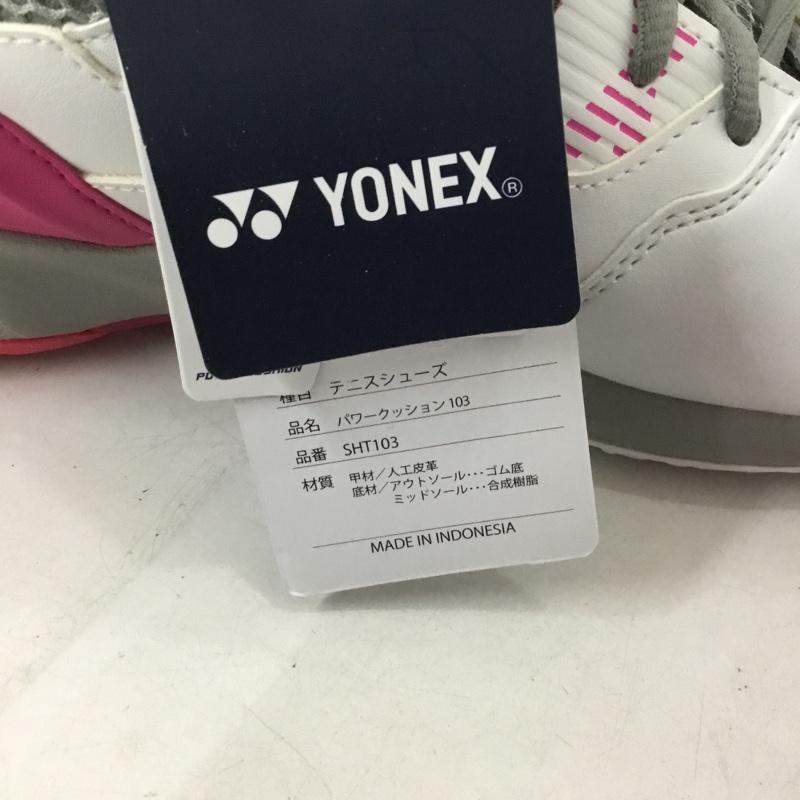 ヨネックス YONEX スニーカー スニーカー SHT103 テニスシューズ パワークッション103 箱有 27cm 27.0cm ロゴ、文字 白 / ホワイト / X 灰 / グレー / X 桃 / ピンク /  メンズ USED 古着 中古 10149919