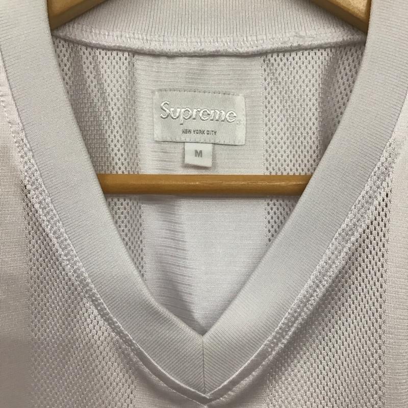 シュプリーム Supreme カットソー 半袖 16ss EST1994ゲームシャツ Vネックカットソー M ロゴ、文字 白 / ホワイト /  メンズ USED 古着 中古 10130730