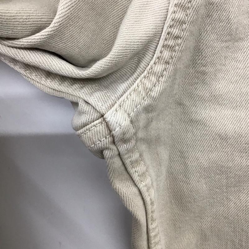 ザラ ZARA パンツ デニム、ジーンズ デニムパンツ ストレートパンツ ワイドパンツ カジュアルパンツ 36 無地 ベージュ / ベージュ /  レディース USED 古着 中古 10117864