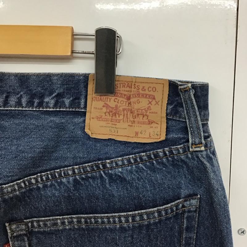 リーバイストラウスアンドコー Levi Strauss & co. パンツ デニム、ジーンズ デニムパンツ ワイドパンツ カジュアルパンツ 80s 501 赤ミミ ヴィンテージ 42 無地 インディゴ / インディゴ /  メンズ USED 古着 中古 10140980