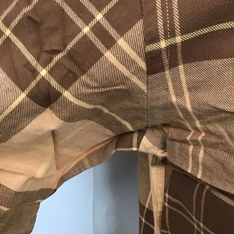 ニューヨーカー NEWYORKER シャツ、ブラウス 長袖 16-76-6710 ボタンダウン M チェック 茶 / ブラウン /  メンズ USED 古着 中古 10111187