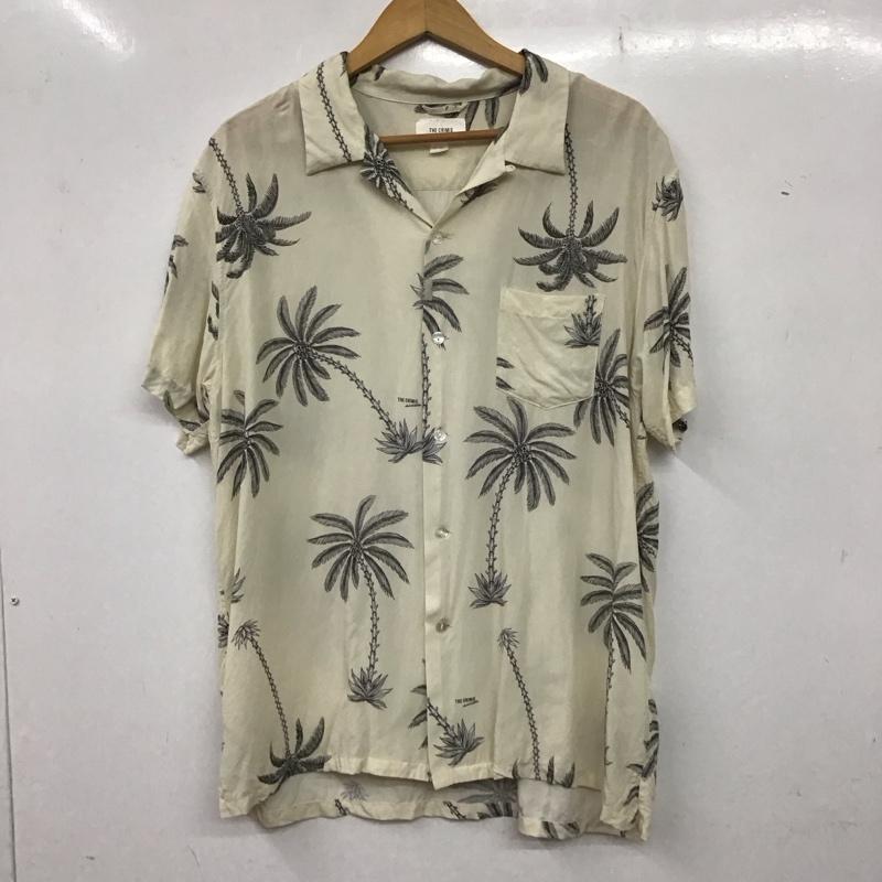 クライミー CRIMIE シャツ、ブラウス 半袖 cr1-02c3-ss07 半袖シャツ プリントシャツ パームツリー柄アロハシャツ XL プリント 白 / ホワイト /  メンズ USED 古着 中古 10136185
