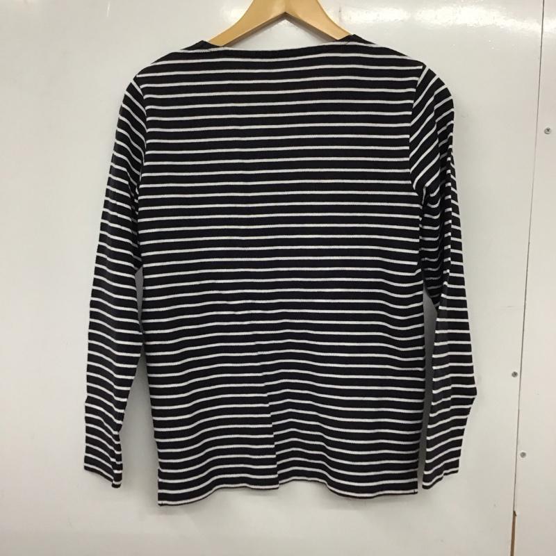 ラコステ LACOSTE カットソー 長袖 長袖カットソー クルーネックカットソー ボーダーカットソー S ボーダー柄 白 / ホワイト / X 紺 / ネイビー /  メンズ USED 古着 中古 10137026