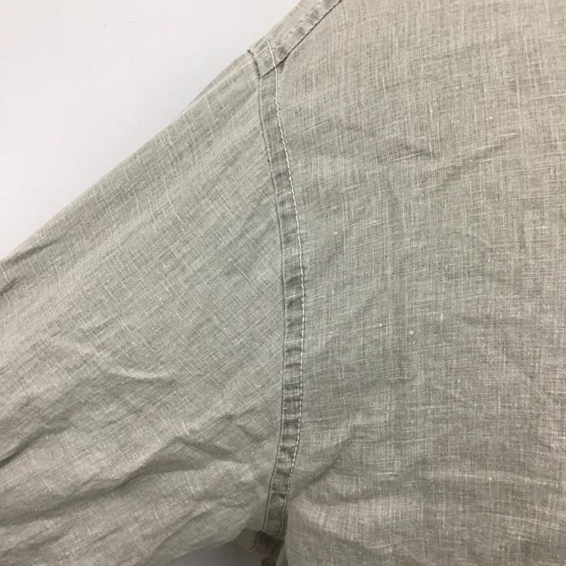 トミーバハマ Tommy Bahama シャツ、ブラウス 長袖 長袖シャツ カラーシャツ ポケットシャツ 長袖カットソー XXL ロゴ、文字 灰 / グレー /  メンズ USED 古着 中古 10119946