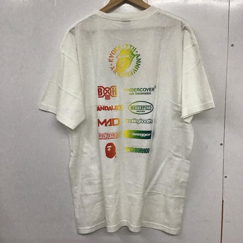 イウ゛ォーク EVOKE Tシャツ 半袖 7th anniversary s/tee 半袖カットソー プリントTシャツ L プリント 白 / ホワイト /  メンズ USED 古着 中古 10135908